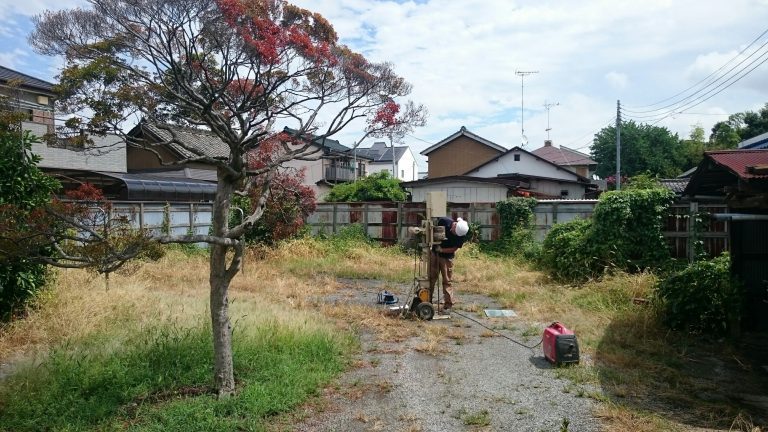 佐野市大祝町Ｋ様邸の地盤調査を行いました。