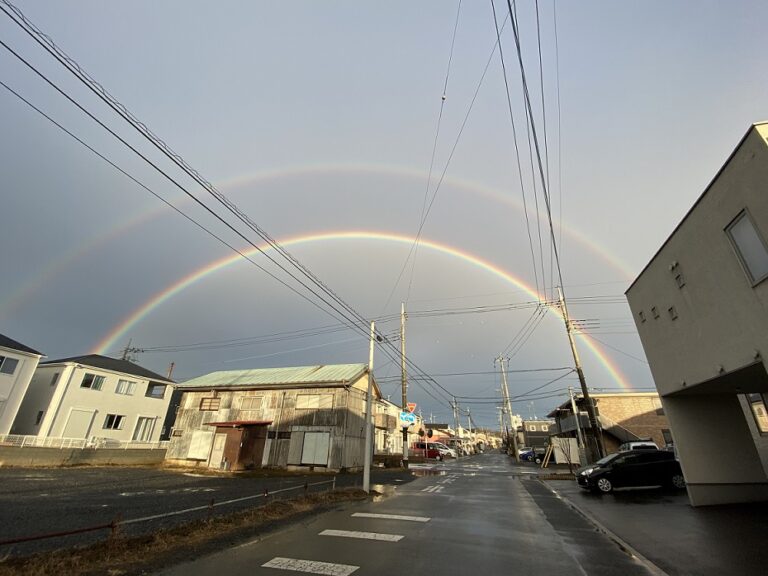 今日は、雨のち虹でしたね！