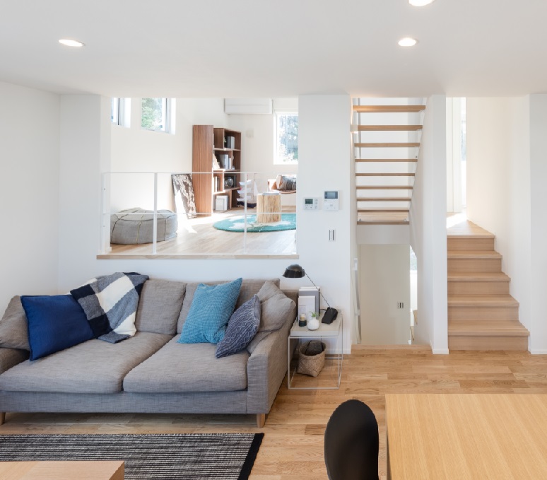 佐野市　モデルハウスのスキップフロア